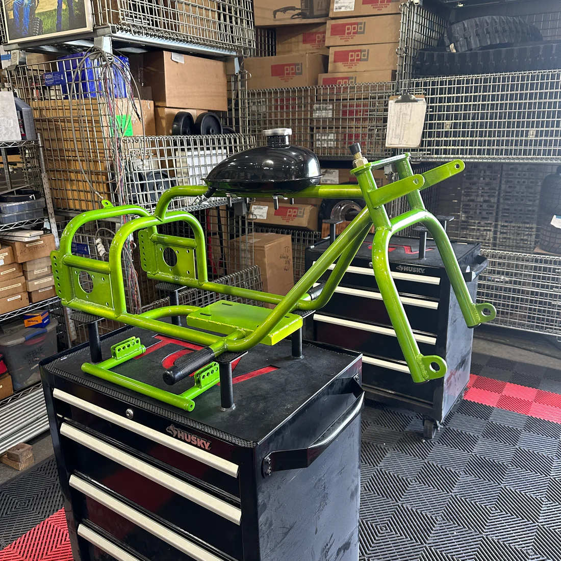 Mini Trike Frame & Tank ( Green ) 4 Mini Trike Frame & Tank ( Green )
